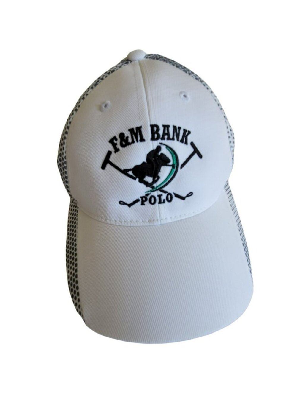 Trucker Hat Farmers Merchants Bank Polo Baseball Cap Hat Camo White Gray LH8147